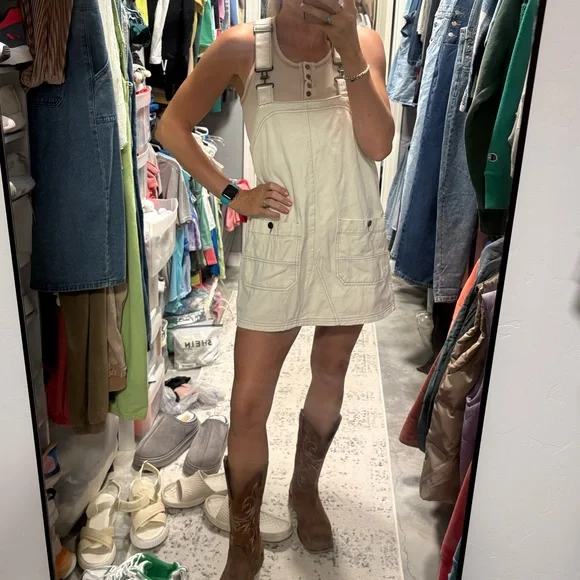 Free People We The Free Overall Smock Mini Dress - Picture 5 of 10